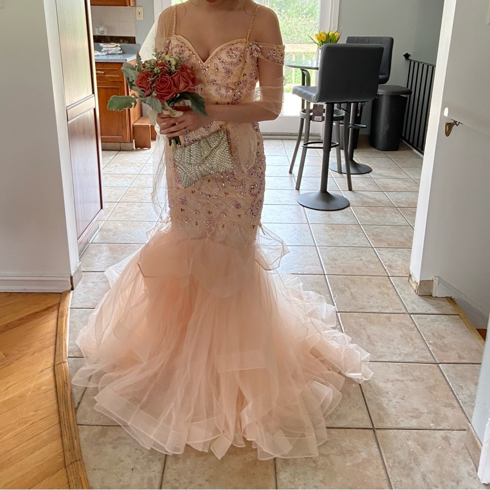 Pink mermaid gown